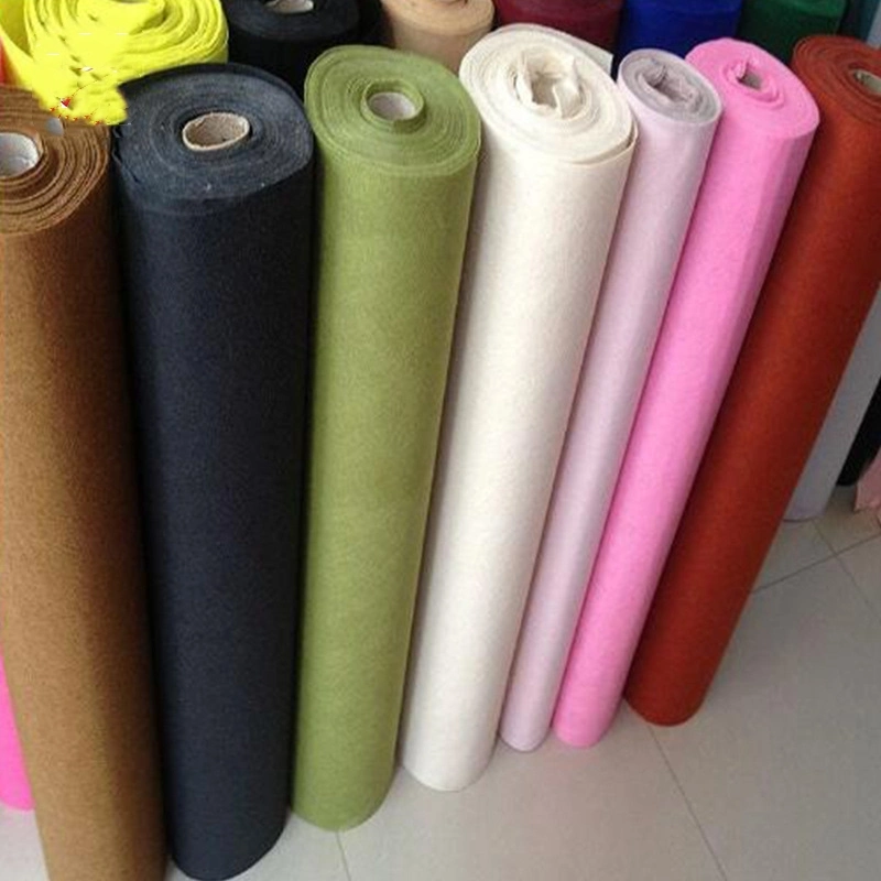Color Polyester Polyester Felt Soundproof Decorative Wall Color Felt Cloth Chemical Fiber Felt Adhesive Felt