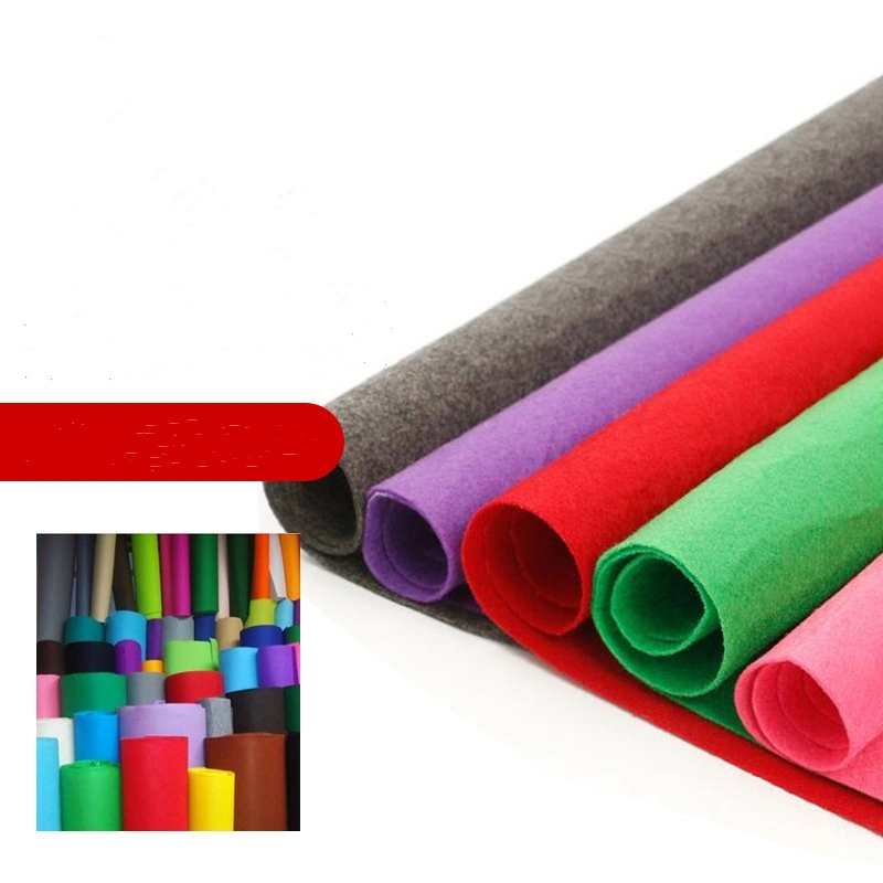 Color Polyester Polyester Felt Soundproof Decorative Wall Color Felt Cloth Chemical Fiber Felt Adhesive Felt
